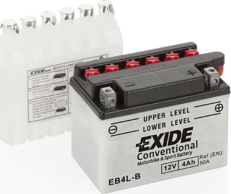 Exide EB4L-B - Стартерная аккумуляторная батарея, АКБ autospares.lv