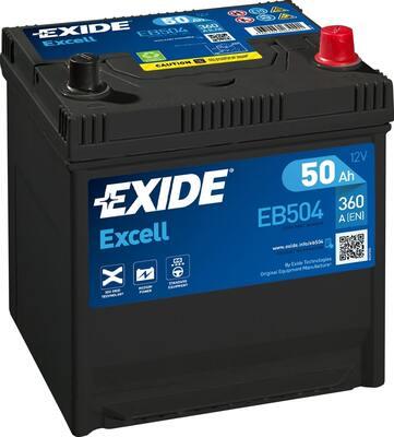 Exide EB504 - Стартерная аккумуляторная батарея, АКБ autospares.lv