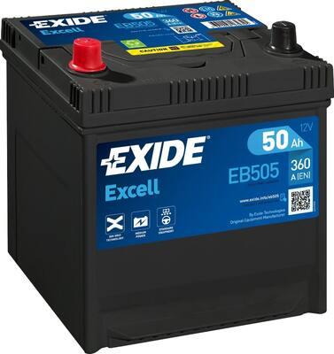 Exide EB505 - Стартерная аккумуляторная батарея, АКБ autospares.lv