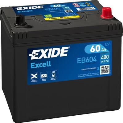 Exide EB604 - Стартерная аккумуляторная батарея, АКБ autospares.lv
