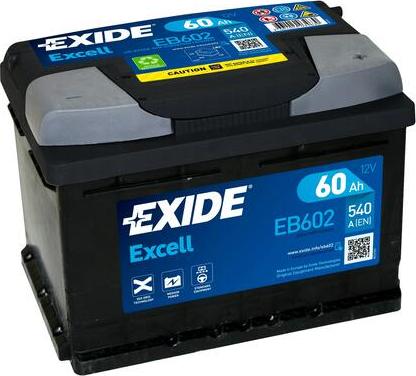 Exide EB602 - Стартерная аккумуляторная батарея, АКБ autospares.lv