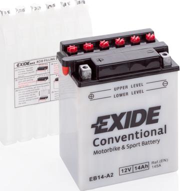 Exide EB14-A2 - Стартерная аккумуляторная батарея, АКБ autospares.lv