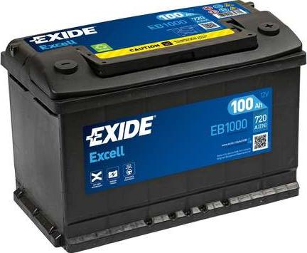 Exide EB1000 - Стартерная аккумуляторная батарея, АКБ autospares.lv