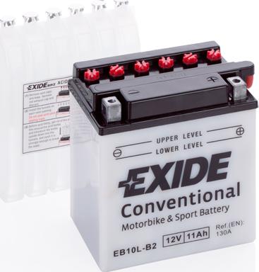 Exide EB10L-B2 - Стартерная аккумуляторная батарея, АКБ autospares.lv