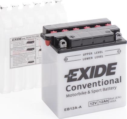 Exide EB12A-A - Стартерная аккумуляторная батарея, АКБ autospares.lv