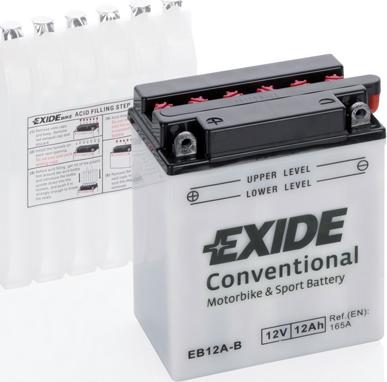 Exide EB12A-B - Стартерная аккумуляторная батарея, АКБ autospares.lv