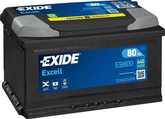 Exide EB800 - Стартерная аккумуляторная батарея, АКБ autospares.lv