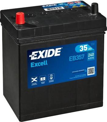 Exide EB357 - Стартерная аккумуляторная батарея, АКБ autospares.lv