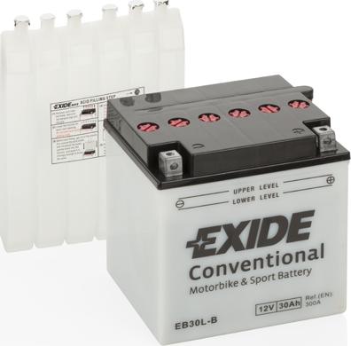 Exide EB30L-B - Стартерная аккумуляторная батарея, АКБ autospares.lv