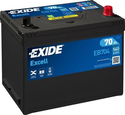 Exide EB704 - Стартерная аккумуляторная батарея, АКБ autospares.lv