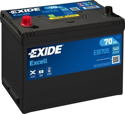 Exide EB705 - Стартерная аккумуляторная батарея, АКБ autospares.lv