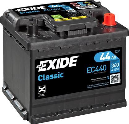 Exide EC440 - Стартерная аккумуляторная батарея, АКБ autospares.lv