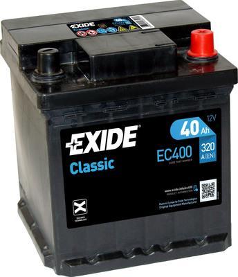 Exide EC400 - Стартерная аккумуляторная батарея, АКБ autospares.lv