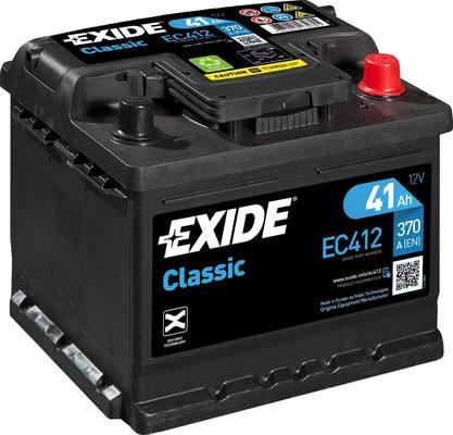 Exide EC412 - Стартерная аккумуляторная батарея, АКБ autospares.lv