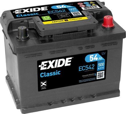 Exide EC542 - Стартерная аккумуляторная батарея, АКБ autospares.lv