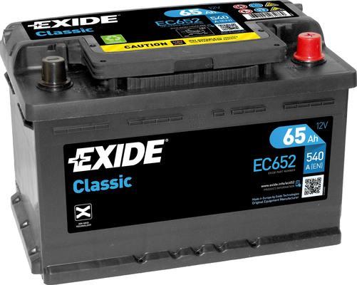 Exide EC652 - Стартерная аккумуляторная батарея, АКБ autospares.lv
