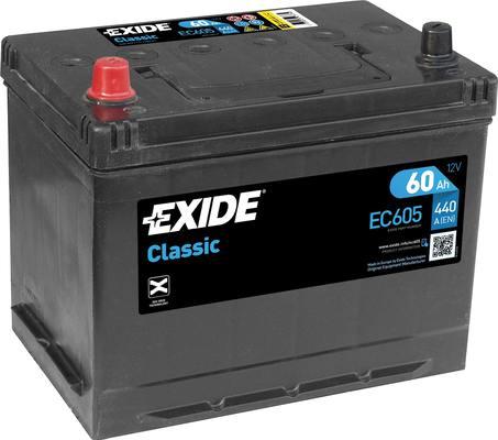 Exide EC605 - Стартерная аккумуляторная батарея, АКБ autospares.lv