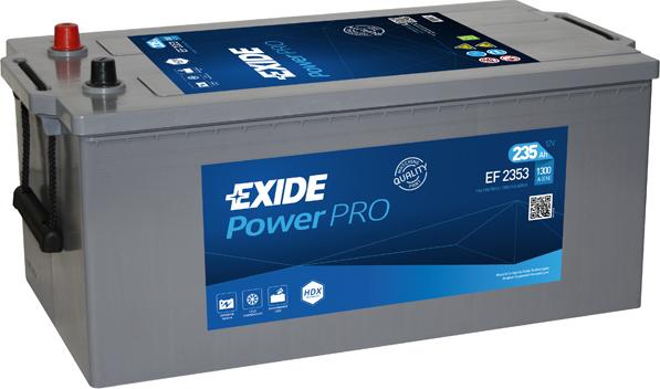 Exide EF2353 - Стартерная аккумуляторная батарея, АКБ autospares.lv