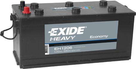 Exide EH1206 - Стартерная аккумуляторная батарея, АКБ autospares.lv