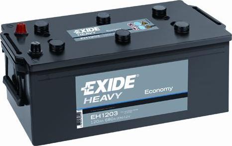 Exide EH1203 - Стартерная аккумуляторная батарея, АКБ autospares.lv