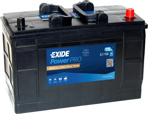 Exide EJ1100 - Стартерная аккумуляторная батарея, АКБ autospares.lv