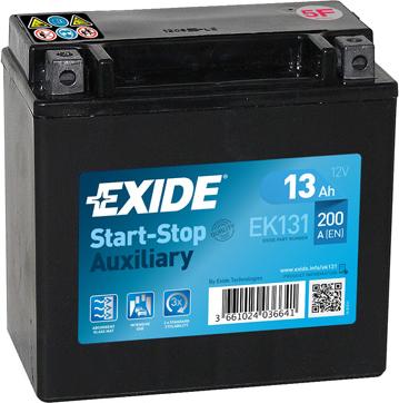 Exide EK131 - Стартерная аккумуляторная батарея, АКБ autospares.lv