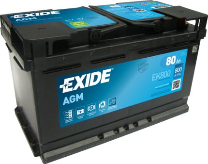 Exide EK800 - Стартерная аккумуляторная батарея, АКБ autospares.lv