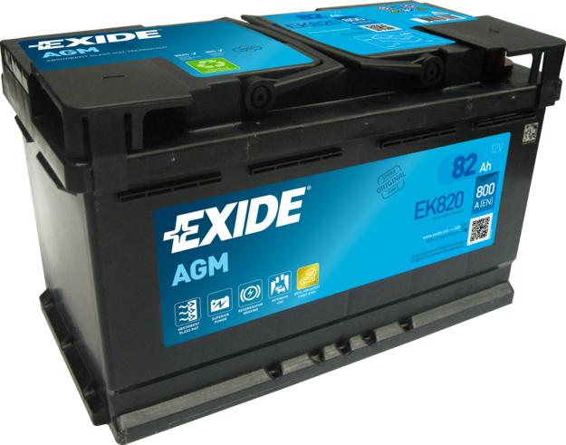 Exide EK820 - Стартерная аккумуляторная батарея, АКБ autospares.lv