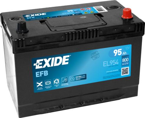Exide EL954 - Стартерная аккумуляторная батарея, АКБ autospares.lv