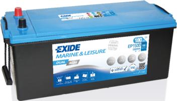 Exide EP1500 - Стартерная аккумуляторная батарея, АКБ autospares.lv