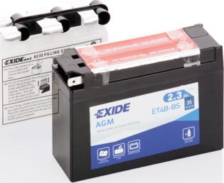 Exide ET4B-BS - Стартерная аккумуляторная батарея, АКБ autospares.lv