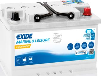 Exide ET550 - Стартерная аккумуляторная батарея, АКБ autospares.lv