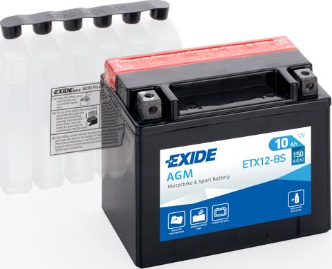 Exide ETX12-BS - Стартерная аккумуляторная батарея, АКБ autospares.lv