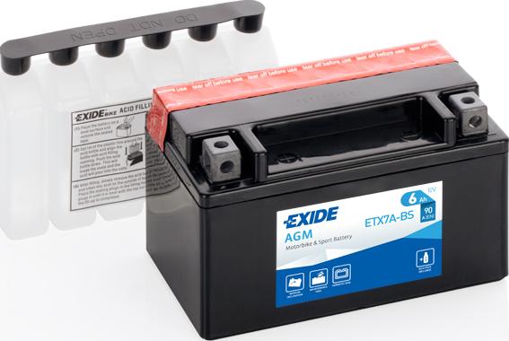 Exide ETX7A-BS - Стартерная аккумуляторная батарея, АКБ autospares.lv