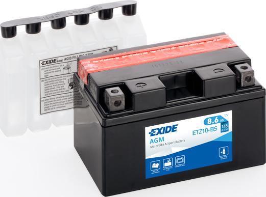 Exide ETZ10-BS - Стартерная аккумуляторная батарея, АКБ autospares.lv