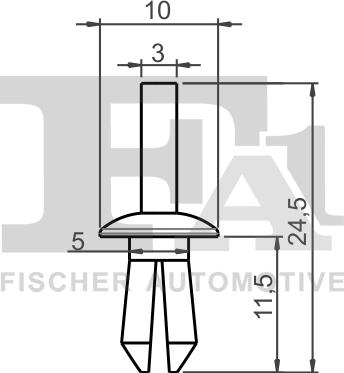 FA1 11-20002.5 - Зажим, клипса, молдинг autospares.lv