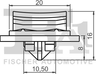 FA1 13-40017.5 - Пружинный зажим, монтаж стекол autospares.lv