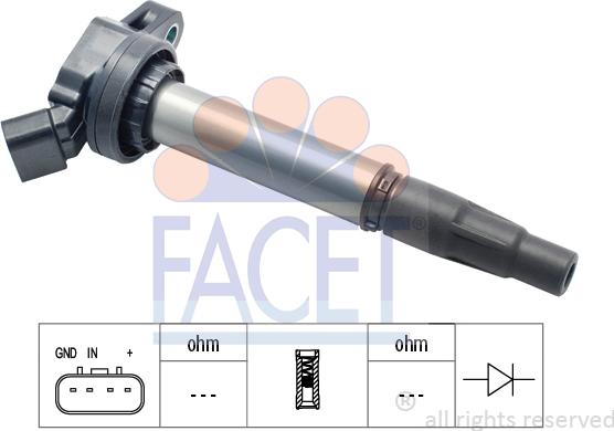 FACET 9.6436 - Катушка зажигания autospares.lv