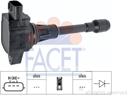 FACET 9.6517 - Катушка зажигания autospares.lv