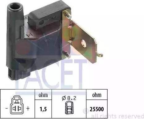 FACET 9.6152 - Катушка зажигания autospares.lv