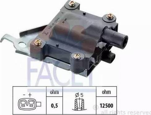 FACET 9.6185 - Катушка зажигания autospares.lv