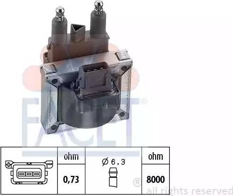 FACET 9.6177 - Катушка зажигания autospares.lv