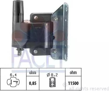 FACET 9.6244 - Катушка зажигания autospares.lv