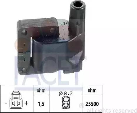 FACET 9.6268S - Катушка зажигания autospares.lv