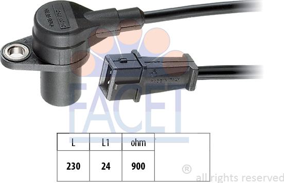 FACET 9.0403 - Датчик импульсов, коленвал autospares.lv