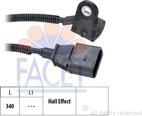 FACET 9.0423 - Датчик, положение распределительного вала autospares.lv