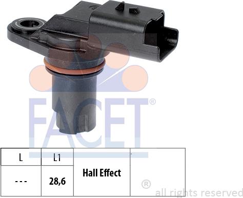 FACET 9.0551 - Датчик, положение распределительного вала autospares.lv