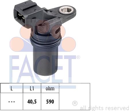 FACET 9.0539 - Датчик RPM, частота вращения autospares.lv