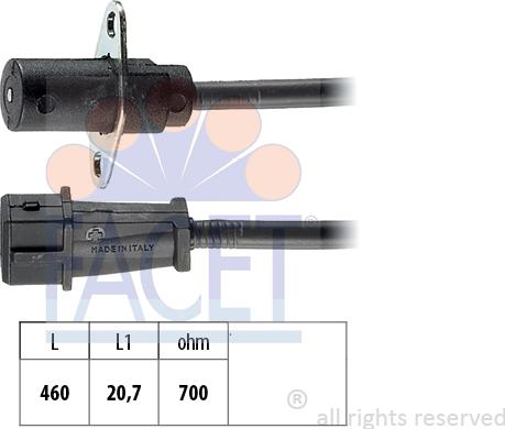 FACET 9.0005 - Датчик импульсов, коленвал autospares.lv