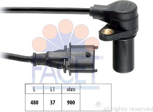 FACET 9.0631 - Датчик импульсов, коленвал autospares.lv